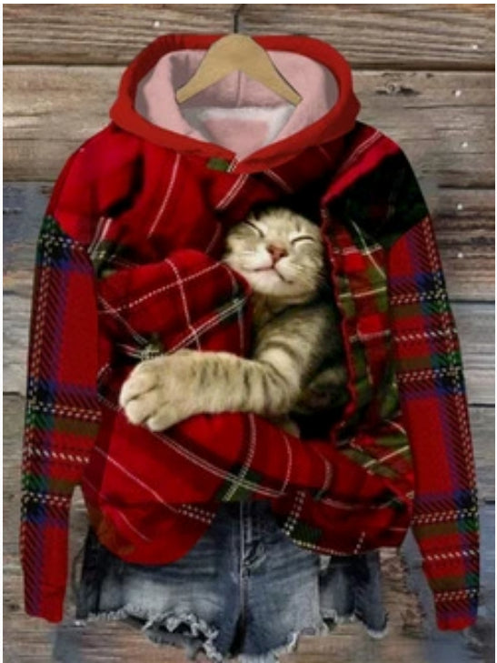 3D Digital-printed Sweatshirt For Women Loose-fitting Casual Pullover