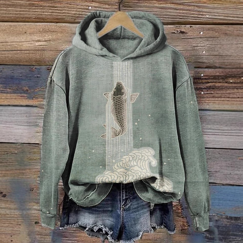 3D Digital-printed Sweatshirt For Women Loose-fitting Casual Pullover